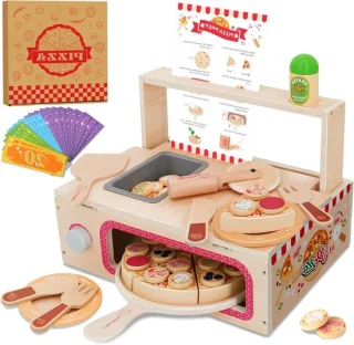 Houten Pizza Speelset - Keukenspeelgoed