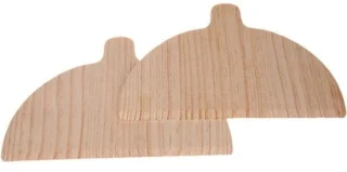 Houten pizzapeddel halfrond 28 x 17 cm