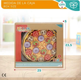 Houten Pizzaset 27-delig - Keukenspeelgoed
