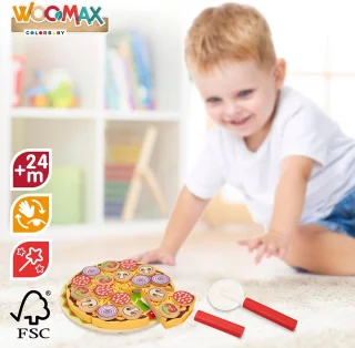 Houten Pizzaset 27-delig - Keukenspeelgoed