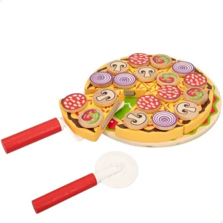 Houten Pizzaset 27-delig - Keukenspeelgoed
