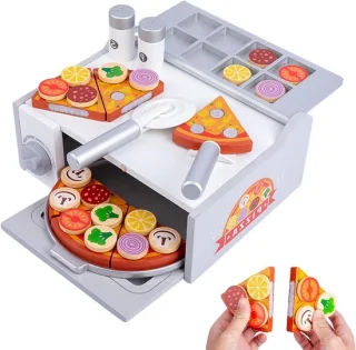 Houten Pizzaset - Kinderkeuken Speelgoed