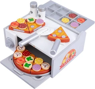 Houten pizzaset