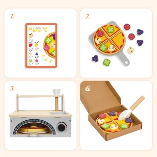 Houten Pizzaset