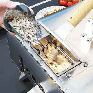 Houtgestookte pizzaoven met pizzasteen