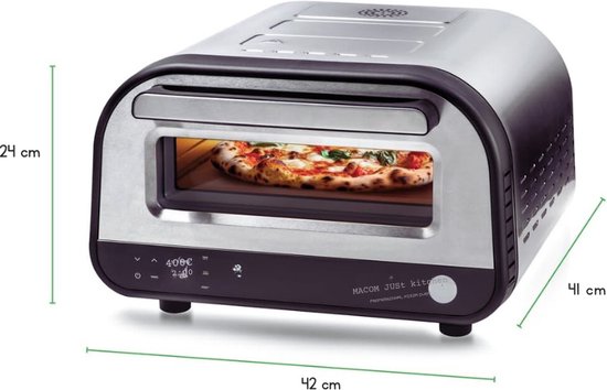 Just Kitchen 884 Professionele Pizzaoven 1700W 32cm