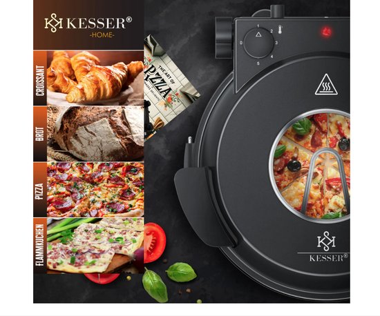 Compacte krachtpatser voor thuis: KESSER Elektrische Pizzaoven 1200W