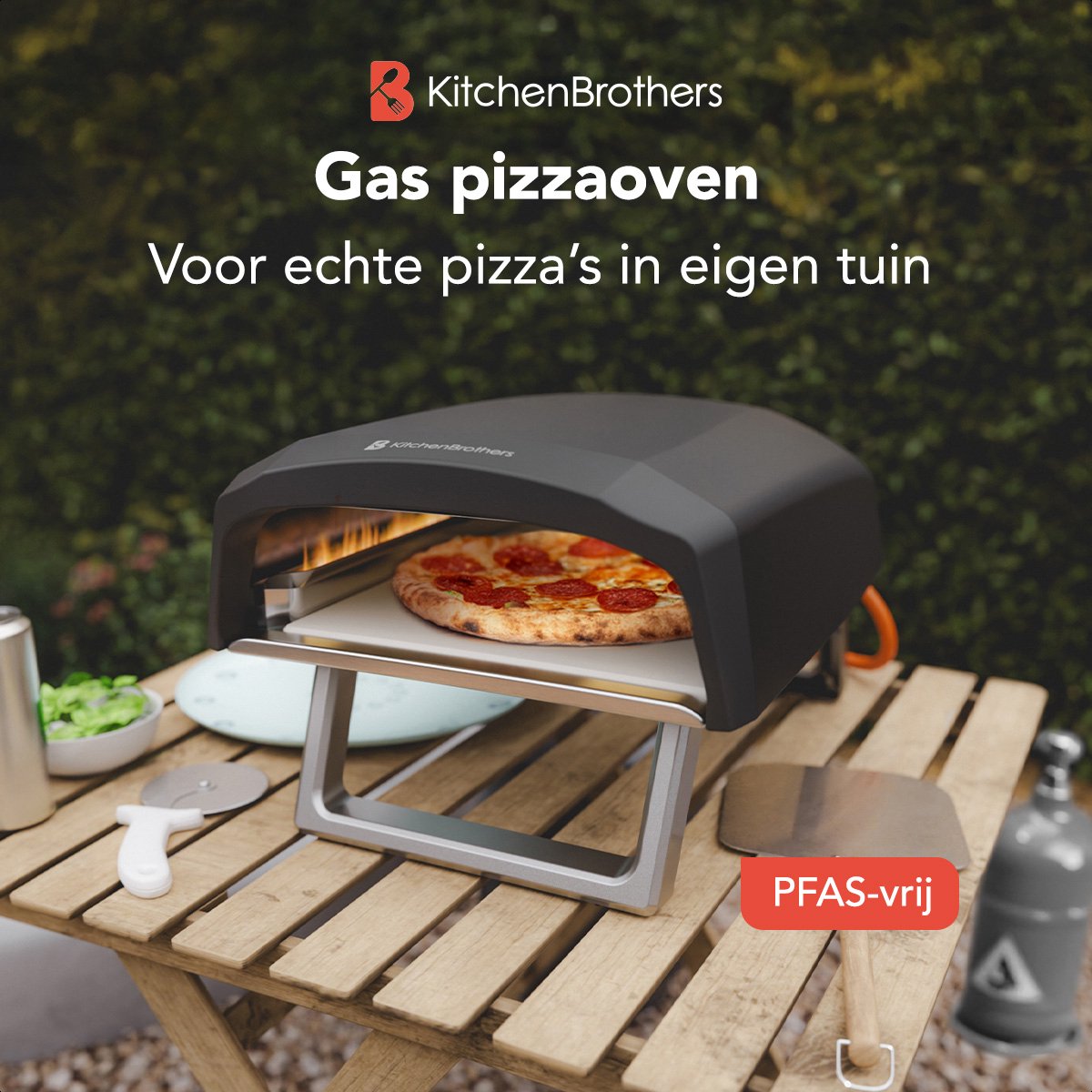 Wat vinden we goed aan de KitchenBrothers Gas Pizza Oven Tafelmodel