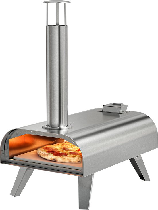 KitchenBrothers Houtgestookte Tafel Pizzaoven RVS