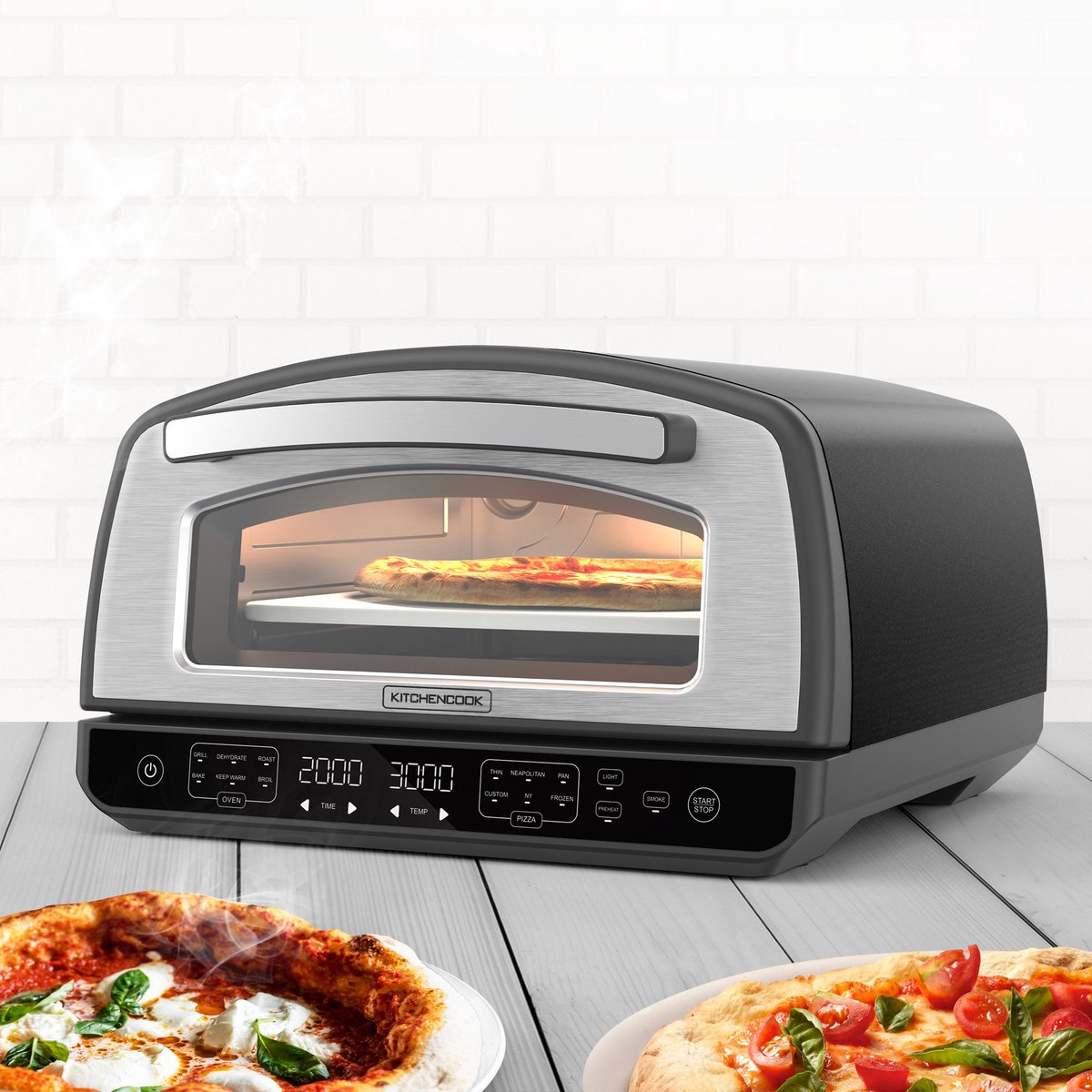 De Kitchencook K Pizza Elektrische Pizzaoven 2000W in één oogopslag