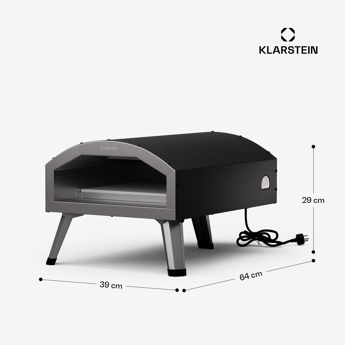 Klarstein Lafiamma Elektrische Pizzaoven 2200W RVS