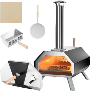 Klarven Pizza oven buiten, zwart