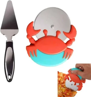 Krabvormige pizzasnijder set van 2