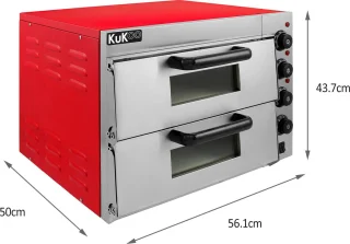 KuKoo Elektrische Pizza Oven 2-Kamers