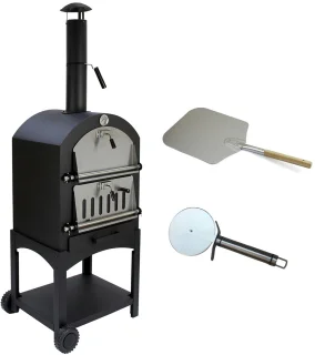 De KuKoo Pizzaoven Buiten - Houtskool Staal in één oogopslag