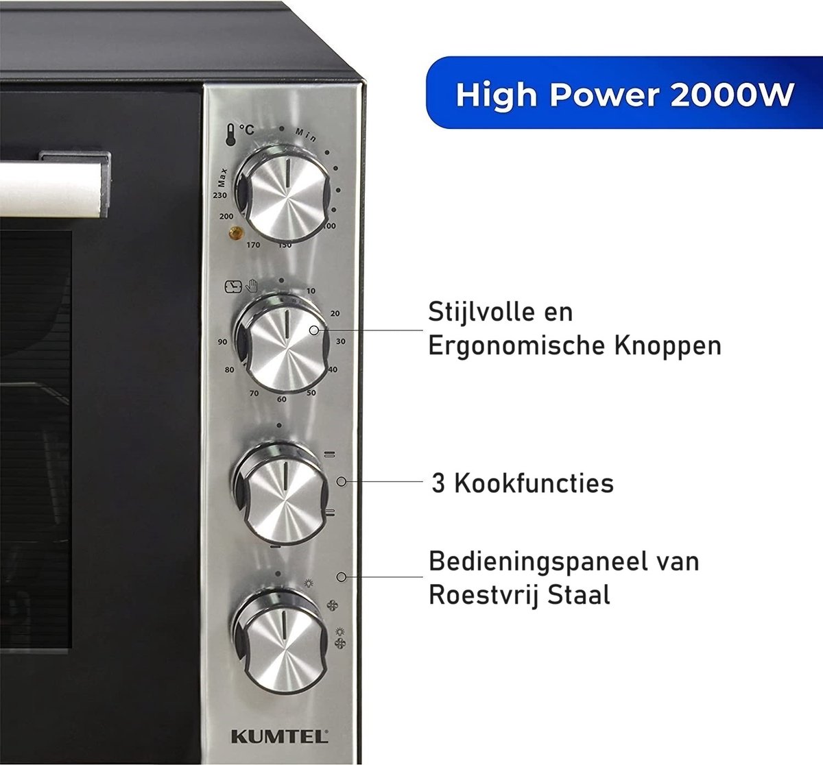 Kumtel Mini-oven 70L 2000W