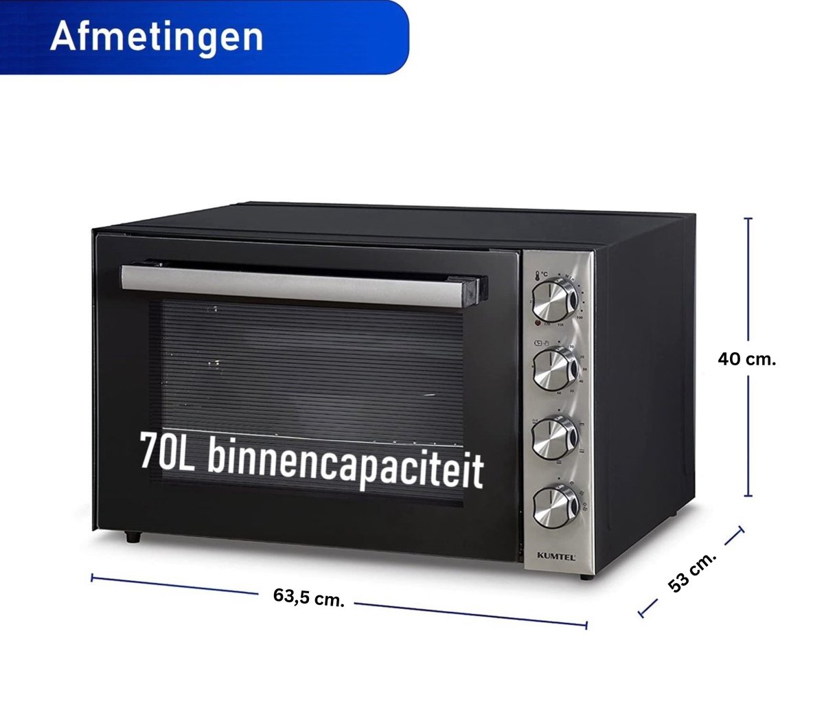 Kumtel Mini-oven 70L 2000W