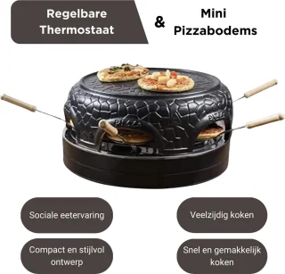 LifeStages Pizzarette 6-persoons Pizzamaker Zwart