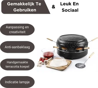 LifeStages Pizzarette 6-persoons Pizzamaker Zwart