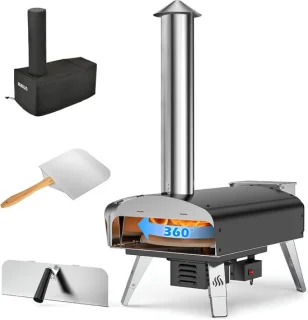 Lìon pizzaoven buiten, zwart