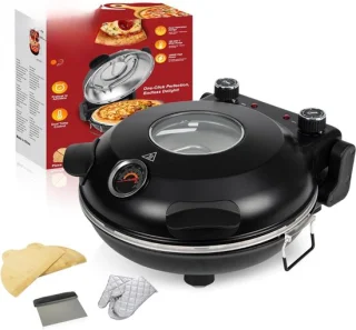 Lìon® Pizzarette pizza oven 6 personen zwart