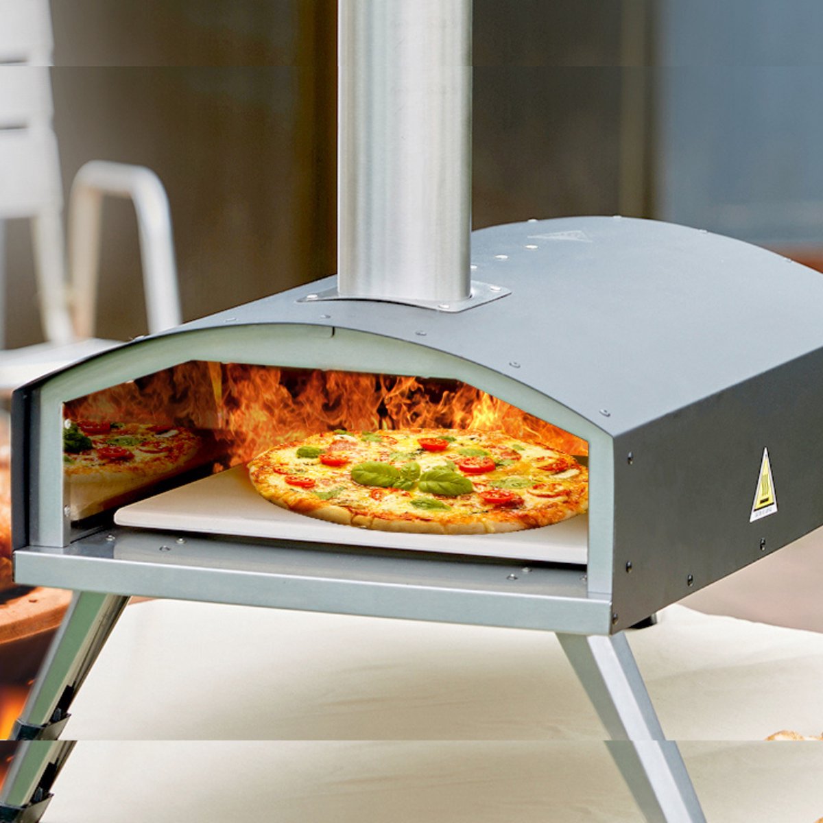 Livano Pizza Oven Buiten Houtgestookt Steenoven inclusief Accessoires