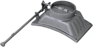 Luchtregeling smoorschuiver 180 mm zwart metallic