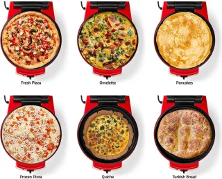 Mandine MPM1000-23 Pizza en Grill 30 cm Rood