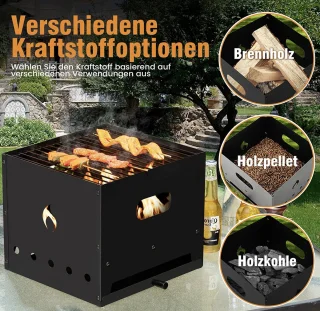 Mara Pizzaoven 4-in-1 Outdoor Zwart 36x33,5x43,5 cm