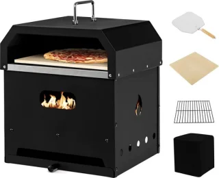 Mara Pizzaoven 4-in-1 Outdoor Zwart 36x33,5x43,5 cm
