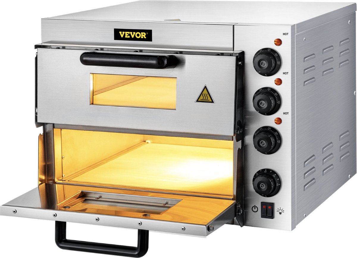 Merknaam Elektrische Pizzaoven 35,5 cm Roestvrijstaal 3000W
