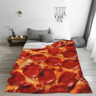 Merknaam Pizza-dekentje (Flanel Plaid)