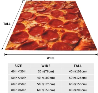 Merknaam Pizza-dekentje (Flanel Plaid)