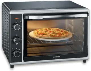 Mini bak- en toastoven zilver zwart