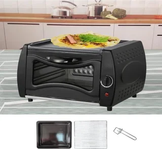 Mini elektrische pizzaoven 12 inch zwart