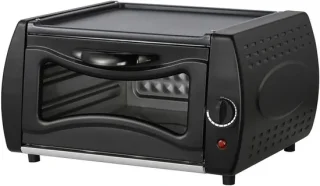 Mini elektrische pizzaoven 12 inch zwart