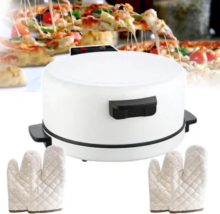 Mini pizzaoven 30 cm wit zwart