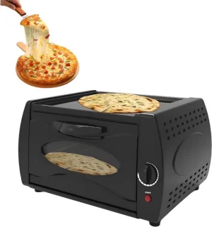 Mini pizzaoven elektrisch zwart