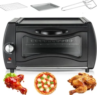 Mini pizzaoven - Elektrische oven - 15L - Zwart