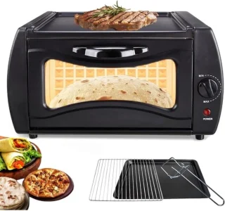 Mini tandoor pizzamaker elektrische oven zwart
