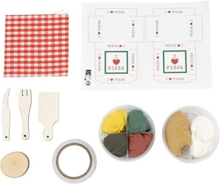 Miniatuur pizzaset - kerstdecoratie