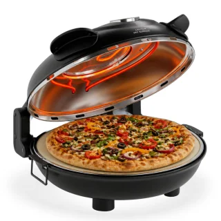 De MOA elektrische pizzaoven zwart in één oogopslag