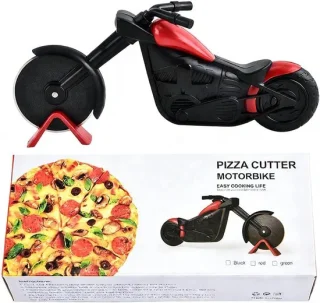 Motorfiets pizzasnijder met RVS snijbladen