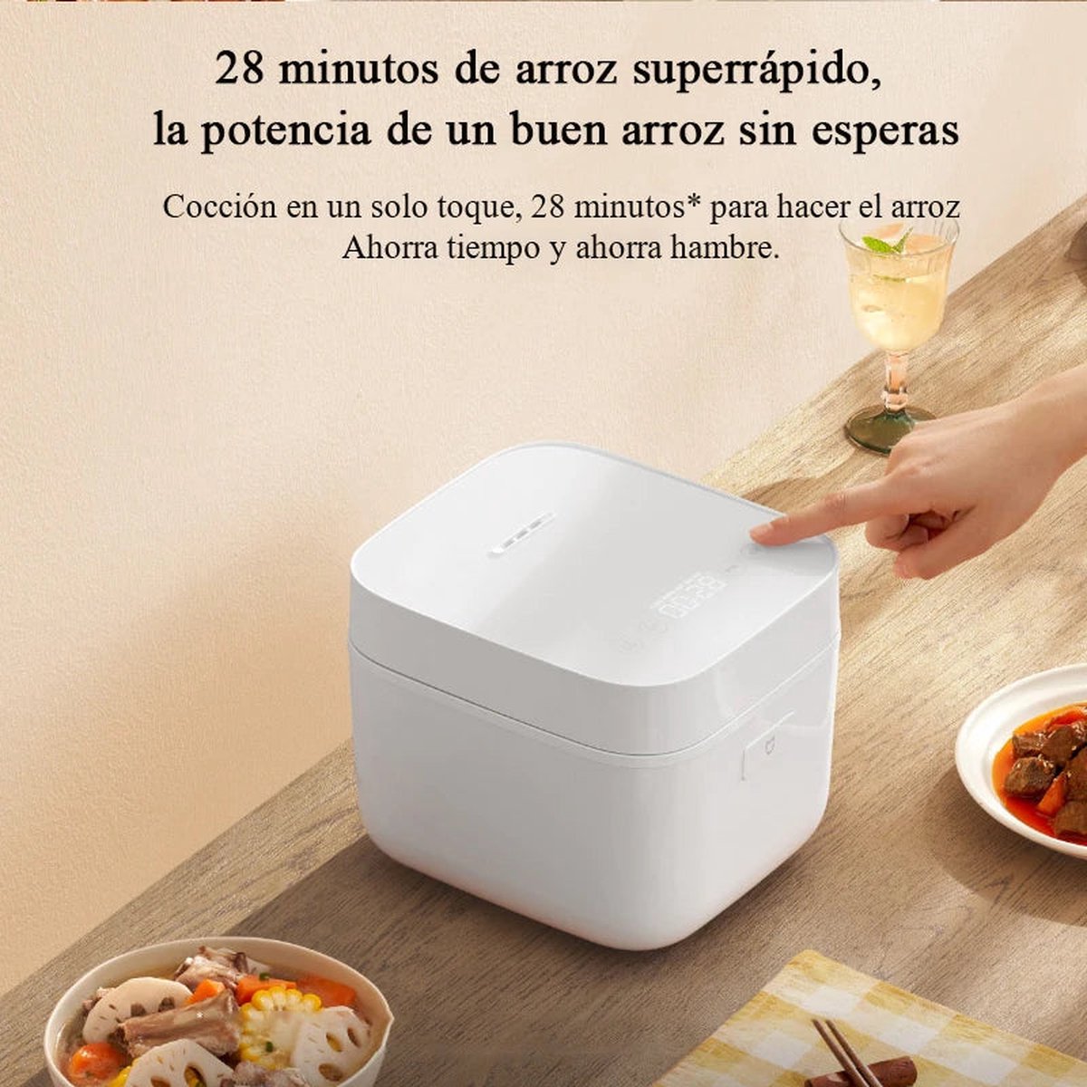 Multi Cooker Rijstkoker met Stomer 1.5L Wit 350W