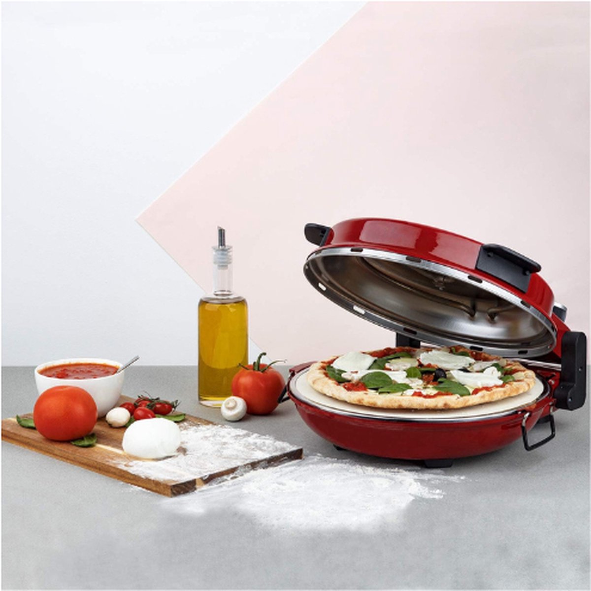 NAPL350 Professionele Elektrische Pizza Oven Rood