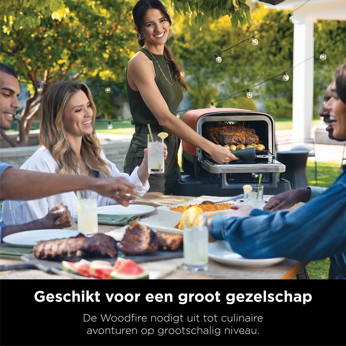 Ninja Woodfire OO101EU Elektrische Buiten Pizza Oven en Smoker