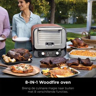 Ninja Woodfire OO101EU Elektrische Buiten Pizza Oven en Smoker