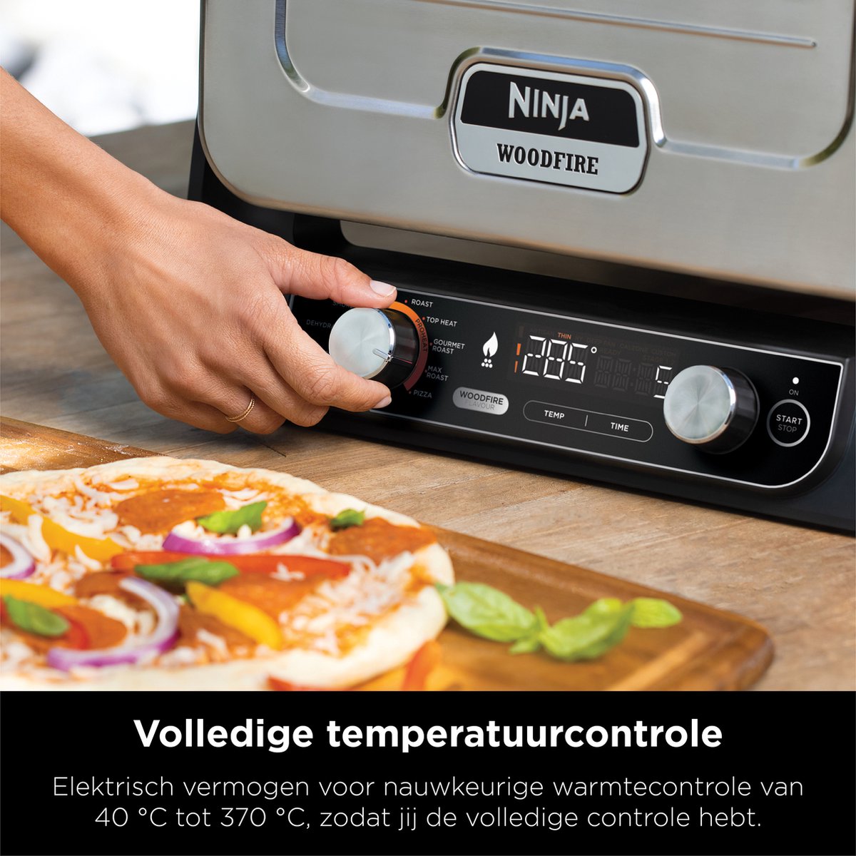 Ninja Woodfire OO101EU Elektrische Buiten Pizza Oven en Smoker