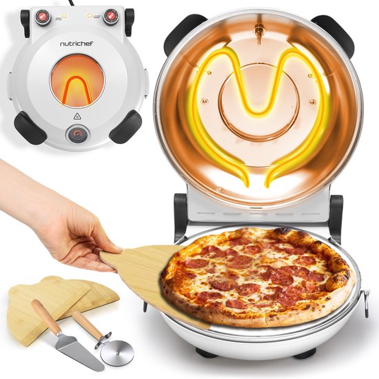 Nutrichef Elektrische Pizza Oven 30 cm 1200W Wit review