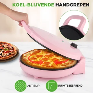 NutriChef Elektrische Pizzaoven - Roze